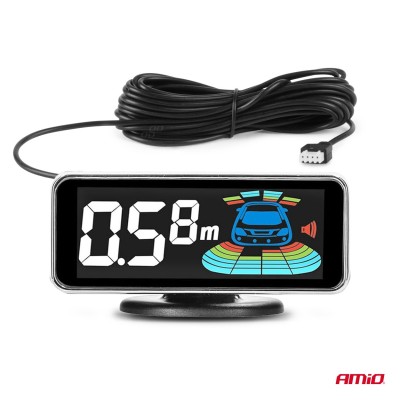 Sensores de Aparcamiento LED Grafico 3D 4 sensores color negro