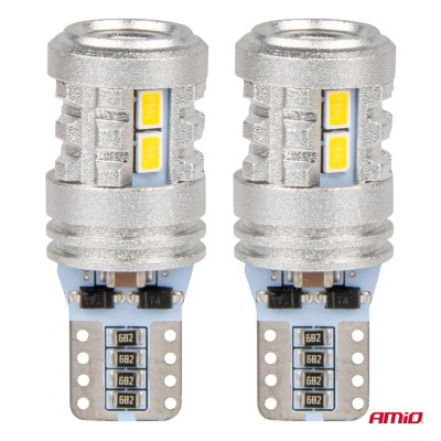 Bombillas LED T10 W5W blancas 12V/24V AMIO-03718