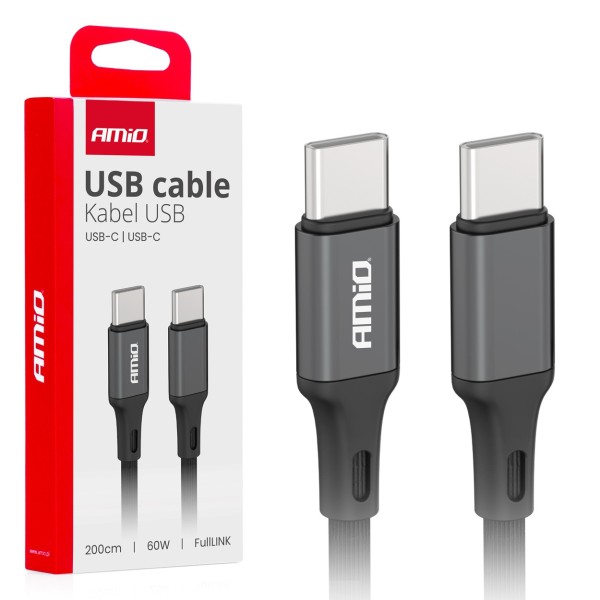 Cable USB-C a USB-C 60W 200cm FullLINK AMIO-03903