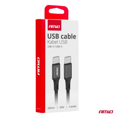 Cable USB-C a USB-C 60W 200cm FullLINK AMIO-03903