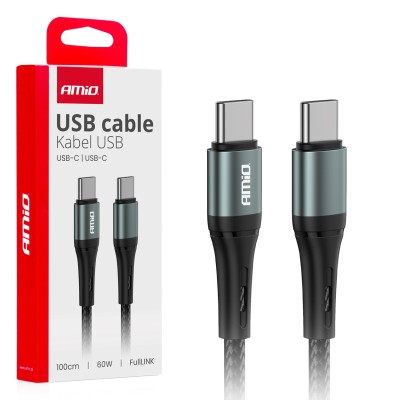 Cable USB-C a USB-C 60W 100cm FullLINK AMIO-03914