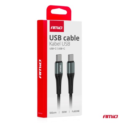 Cable USB-C a USB-C 60W 100cm FullLINK AMIO-03914