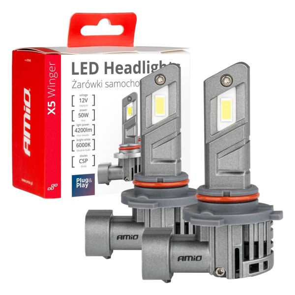 Lámparas LED HB3 X5-series  6000K máx. 50W AMIO-03948