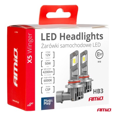Lámparas LED HB3 X5-series  6000K máx. 50W AMIO-03948