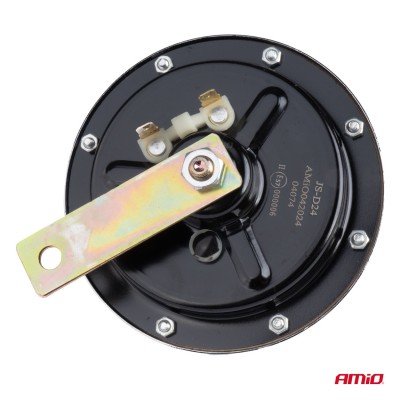 Claxon (bocina) cromada 125mm 12V 2 unidades AMIO-04074