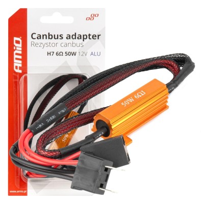 Cancelador errores Canbus LED H7 Resistencia 50W 12V AMIO-04087