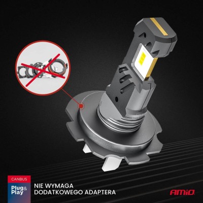 Lámparas LED H7 H18 Hybrid series 6000K Canbus 60W AMIO-04115