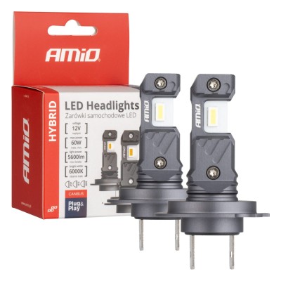 Lámparas LED H7 H18 Hybrid series 6000K Canbus 60W AMIO-04115