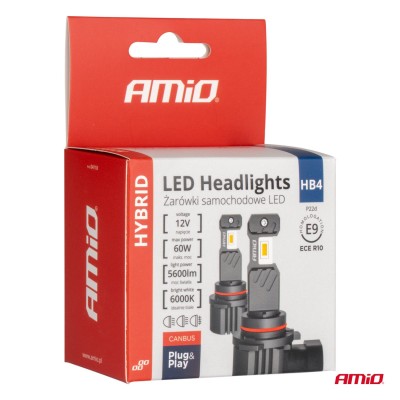 Lámparas LED HB4 9006 Hybrid serie  6000K Canbus 60W AMIO-04118
