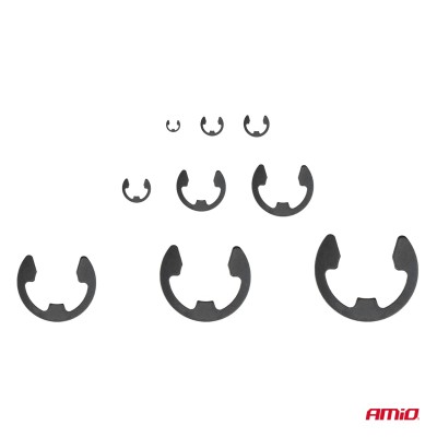 Estuche anillos de seguridad E-Clip 300 piezas variadas AMIO-04124