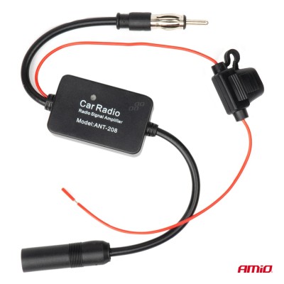 Amplificador de antena coche anti interferencias 12V AMIO-04133