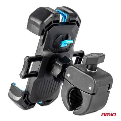 Soporte de teléfono para bicicleta, moto, scooter,  giratorio 360° AMiO-04146