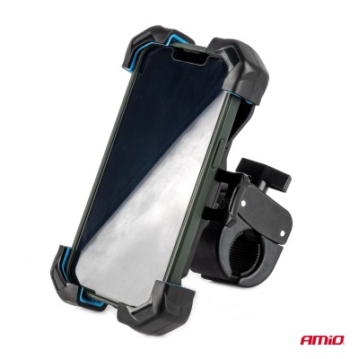 Soporte de teléfono para bicicleta, moto, scooter,  giratorio 360° AMiO-04146
