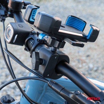 Soporte de teléfono para bicicleta, moto, scooter,  giratorio 360° AMiO-04146