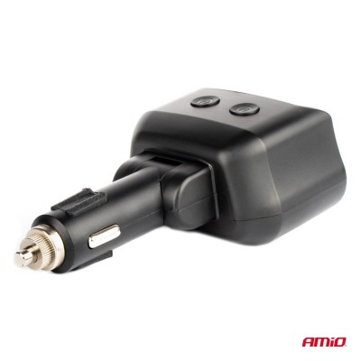 conector mechero doble y cargador 2xUSB 1xUSB C 12/24V máx. 200W AMIO-04173