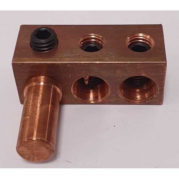 Adaptador corriente 2 vías 50mm de cobre