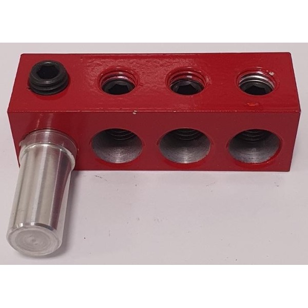 Adaptador de corriente 3 vías 50mm aluminio positivo