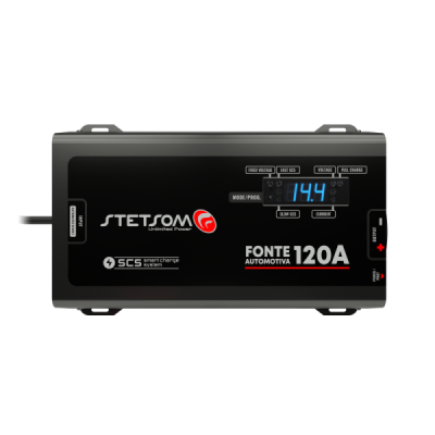 Fuente alimentación y cargador de baterías de 120 amperios STETSOM  infinite balack