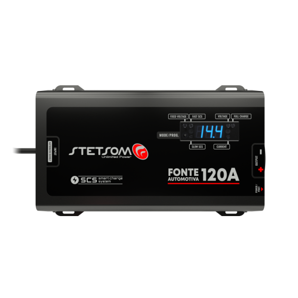 Fuente alimentación y cargador de baterías de 120 amperios STETSOM  infinite balack