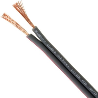 Cable De Altavoz 2x0,75 mm 100% cobre OFC FOUR Connect 4-800239