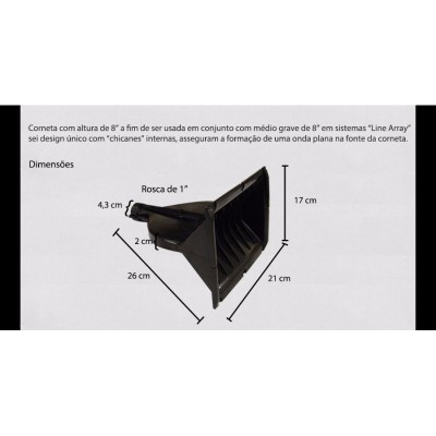 Difusor guía de onda Bomber de 1"