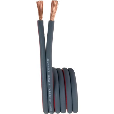 Bobina 30 metros Cable De Altavoz 2x4 mm 100% cobre OFC FOUR Connect 4-800238