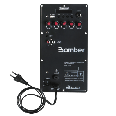 Amplificador de 1 canal para caja BOMBER 300W / 150W RMS 220V.