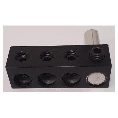 Adaptador de corriente 3 vías de 50mm aluminio negativo