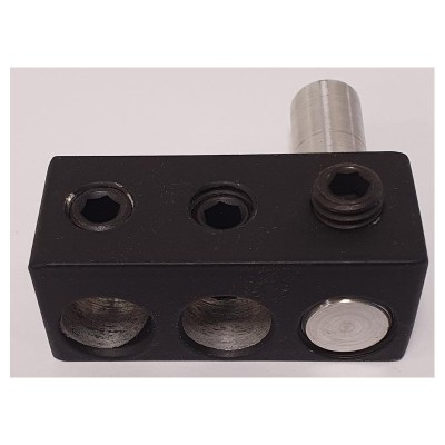 Adaptador de corriente 2 vías 50mm aluminio negativo