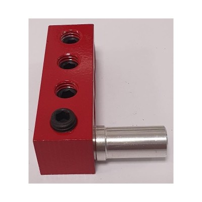 Adaptador de corriente 3 vías 50mm aluminio positivo