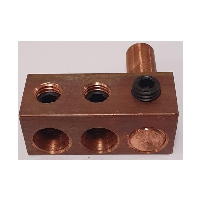 Adaptador corriente 2 vías 50mm de cobre