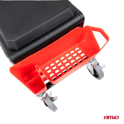 Asiento de trabajo con almacenamiento de herramientas 150kg AMIO-04268