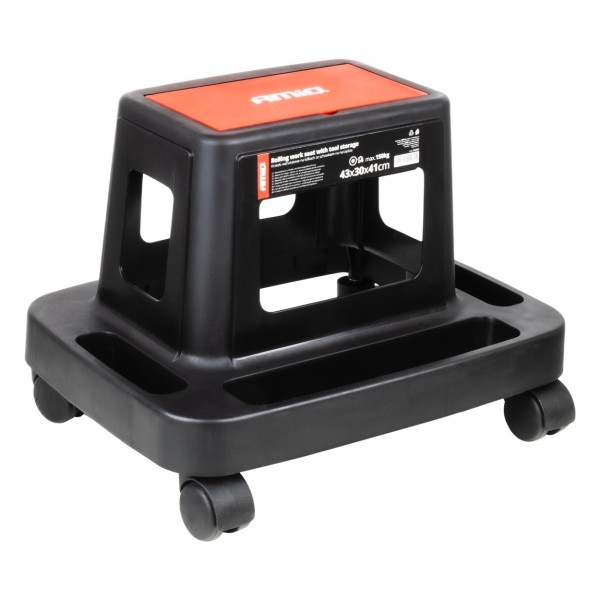 Asiento de trabajo con almacenamiento de herramientas 150 kg AMIO-04269