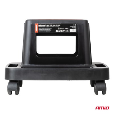 Asiento de trabajo con almacenamiento de herramientas 150 kg AMIO-04269