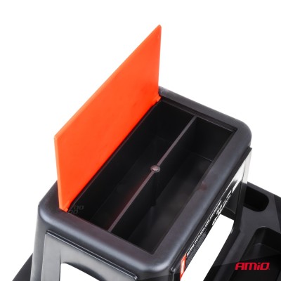 Asiento de trabajo con almacenamiento de herramientas 150 kg AMIO-04269