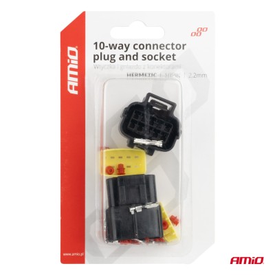 Conector rápido con terminales macho y hembra 10 pines 2.2mm AMIO-04351