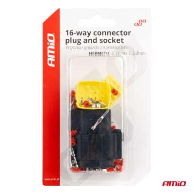 Conector rápido con terminales macho y hembra 16 pines 2.2mm AMIO-04353