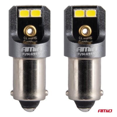 Bombillas LED CANBUS PRO T4W BA9S blanco 12V 24V AMIO-03579
