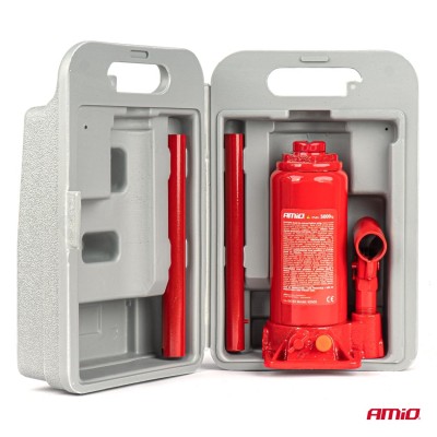 Gato hidráulico de botella 5T caja PVC AMIO-04183