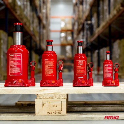 Gato hidráulico de botella 5T caja PVC AMIO-04183