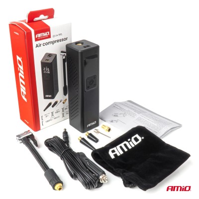 Compresor de aire con linterna LED 100W AMIO-04376