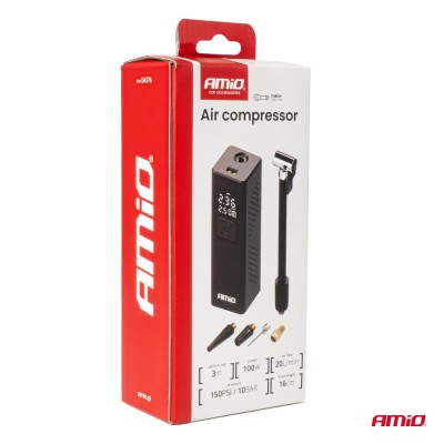 Compresor de aire con linterna LED 100W AMIO-04376