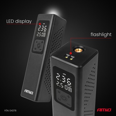 Compresor de aire con linterna LED 100W AMIO-04376