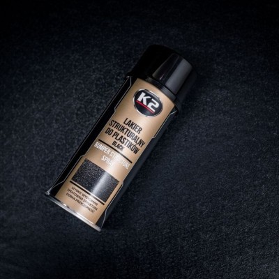 Pintura negra texturizada renovador paragolpes K2 BUMPER  400ml.