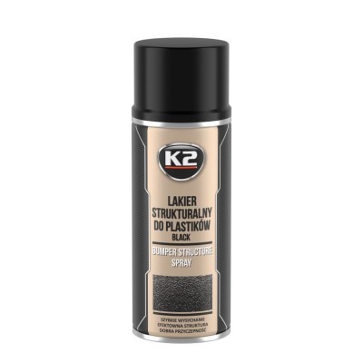 Pintura negra texturizada renovador paragolpes K2 BUMPER  400ml.
