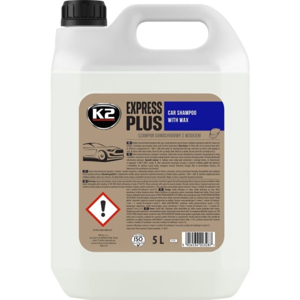 Champú concentrado para lavado exterior K2 EXPRESS PLUS 5 Liltros