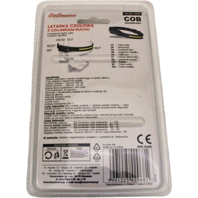 Linterna de cabeza con sensor movimiento CarCommerce