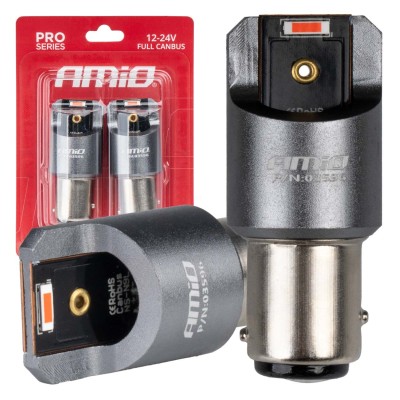 Bombillas LED CANBUS PRO series BAY15D P21/5W 2x1860SMD Rojo 12/24V FULL CANBUS