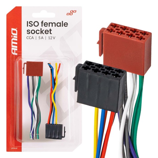 Conector ISO hembra ISO CCA 5A 12V AMIO