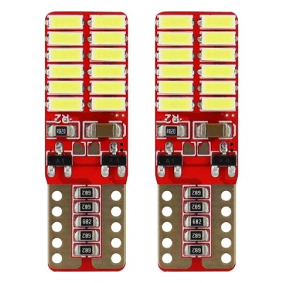 LED CANBUS 24SMD 4014 T10e (W5W) White 12V/24V